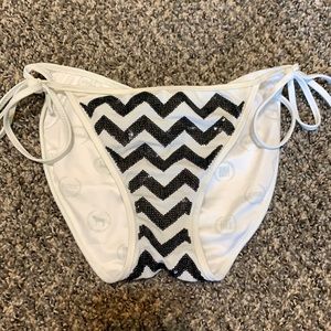 PINK- swim scrunch bikini bottoms